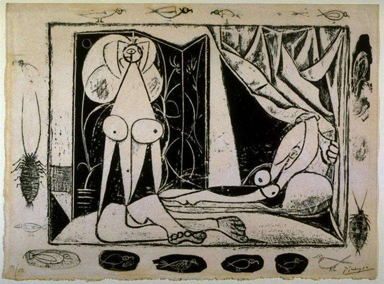 Pablo Picasso Oil Painting Two Nude Women Les Deux Femmes Nues